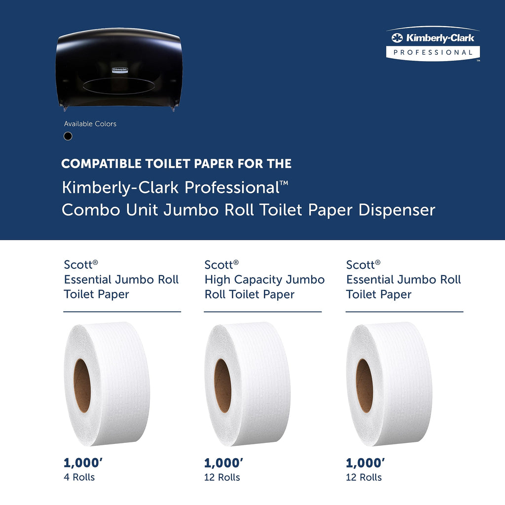 Scott Professional Jumbo Roll Toilet Paper Dispenser, Black (09551)