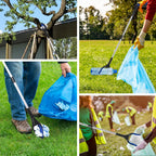 TOPGROT 2-Pack Grabber Reacher Tool, 34" Foldable Reacher Grabber Pickup Tool with 360° Anti-Slip Rotating Jaw & Magnets, 4" Wide Claw Opening Reachers for Seniors, Trash Picker Tool