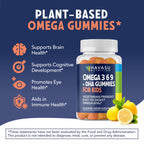 Omega Gummies for Kids, Lemon & Orange, 60ct, Body & Brain Support