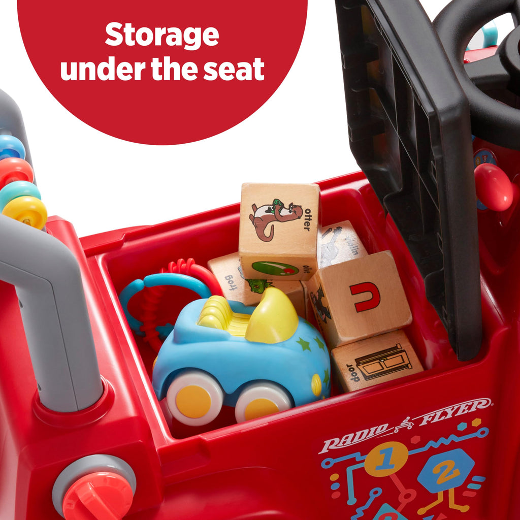 Radio Flyer Tinker Truck With Lights & Sounds, Toddler Ride On Toy, For Ages 1-3, Red