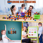 Magnetic Blocks - Build Magnet World Magic Portal Set, Magnetic Tiles Building Blocks Toddler Toys STEM Sensory Outdoor Toys for 3+ Year Old Boys & Girls, Creative Kids Games Kids Toys-120PCS