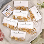 42 Pairs Gold Hoop Earrings Set for Women, Multiple Styles