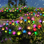 Kohlrabi Solar Garden Lights Outdoor, 10 Pack 80 LED Solar Firefly Lights Waterproof, Sway by Wind, Swaying Light for Yard Patio Backyard Garden Planter Flower Bed Pathway Decoration
