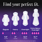 Kotex Ultra Thin Overnight Pads with Wings, Extra Heavy Absorbency, 102 Count (3 Packs of 34) (Packaging May Vary)