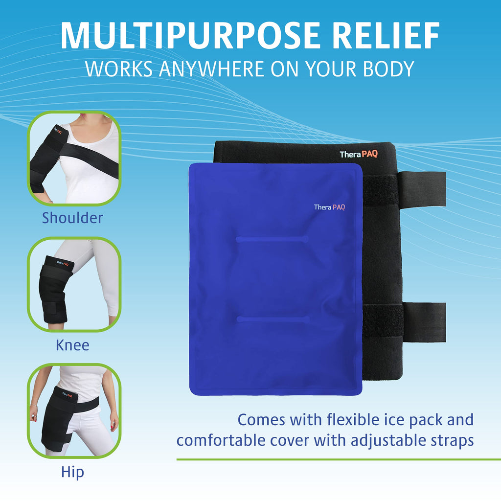 Reusable Ice Packs for Injuries – 14 x 11 Flexible Gel Ice Pack for Knee, Back, Shoulder Pain Relief, Soft Cold Compress for Swelling, Hot & Cold Therapy