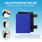 Reusable Ice Packs for Injuries – 14 x 11 Flexible Gel Ice Pack for Knee, Back, Shoulder Pain Relief, Soft Cold Compress for Swelling, Hot & Cold Therapy
