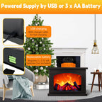 Fireplace Lanterns Decorative,Small Fake Fire Place Lamp,LED Flame Effect