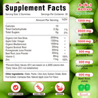 Vazatisi 2 Pack Apple Cider Vinegar Gummies, ACV with Sea Moss Gummies for Metabolism, Digestion, Detox, Gut & Immune Health, Apple Flavored -120 Count