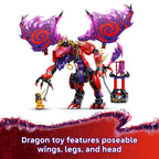 LEGO NINJAGO Thunderfang Dragon of Chaos Building Toy for Kids Ages 8+ - Dragon Rising Playset with 6 Minifigures and Poseable Dragon Figure - Birthday Gift Idea for Boys and Girls - 71832