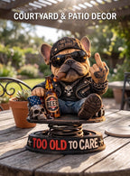 Pure Compression Too Old to Care Bulldog Bobblehead – Funny Car Dash Statue