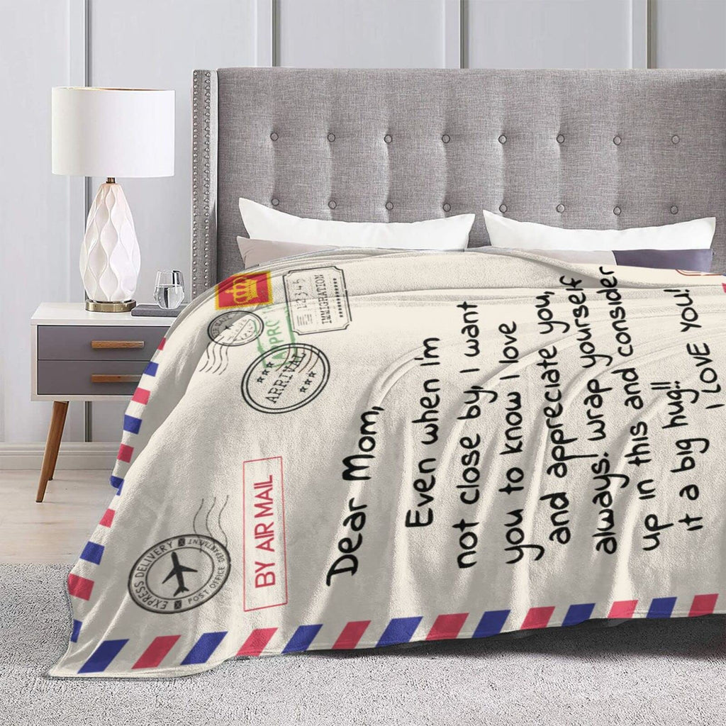 Menghao Mom Birthday Gifts, Dear Mom Blanket Mothers Day Gifts, 60" x 50"