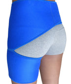 Hip Brace for Sciatica Pain Relief, Thigh Injury, Hip Fleхоr Strain, Pulled Groin Muscles, Hamstring Pull, Sacroiliac SI Joint, Sciatic Nerve, Lower Back Pain - Compression Ortho Support Stabilizer Wrap for Men, Women (Blue)
