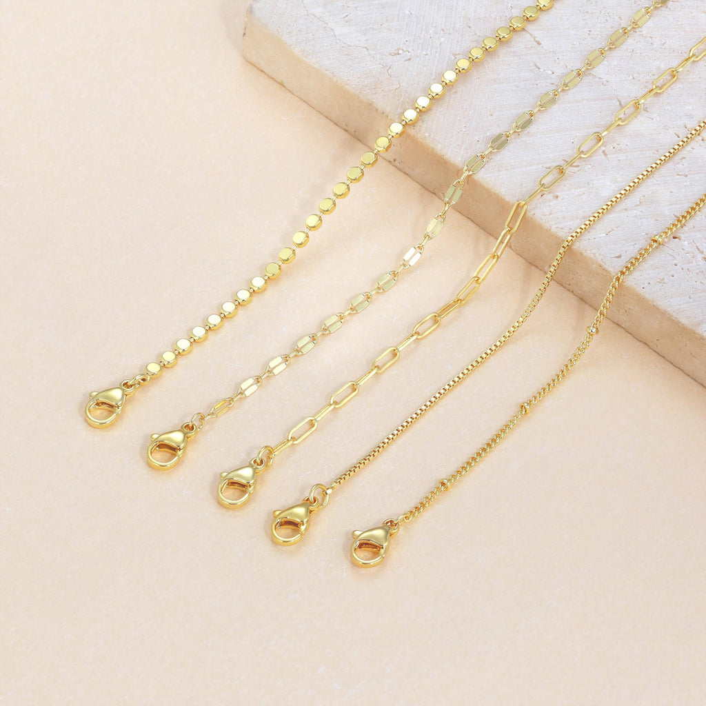 Dainty Gold Anklets for Women Waterproof