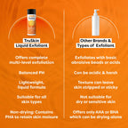 TruSkin BHA Liquid Exfoliant & Toner for Face - Triple Acid AHA BHA PHA Exfoliator with Salicylic, Glycolic Acid & Vitamin C - Improves Look of Tone & Texture, Unclogs Pores, 4.2 fl oz