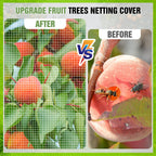 10 X 10FT Large Fruit Tree Netting, Tree Nets for Fruit Trees with Zipper and Drawstring, Insect Netting Barrier for Garden Blueberry Bushes Cherry Peach Apple Protection from Squirrels Birds Pests
