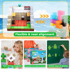 ToyUnited 150PCS Magnetic Blocks - Magnetic Building Blocks, Magnet Cubes Toys Stacking, Build Forest World Set, STEM Montessori Sensory Toys for Kids Boys Girls Ages 3-5 6-8 Easter Birthday Gifts