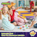 IPIDIPI TOYS Spineez Light Up Spinning Tops for Kids - 12-Pack, Blue