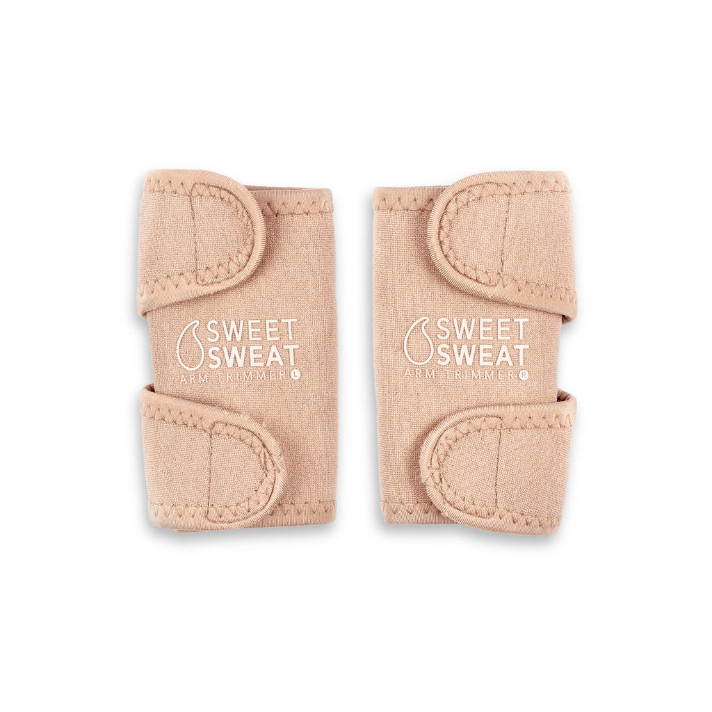 Sports Research Sweet Sweat Arm Trimmers for Men & Women | Increases Heat & Sweat Production to The Bicep Area (Stone, Large)