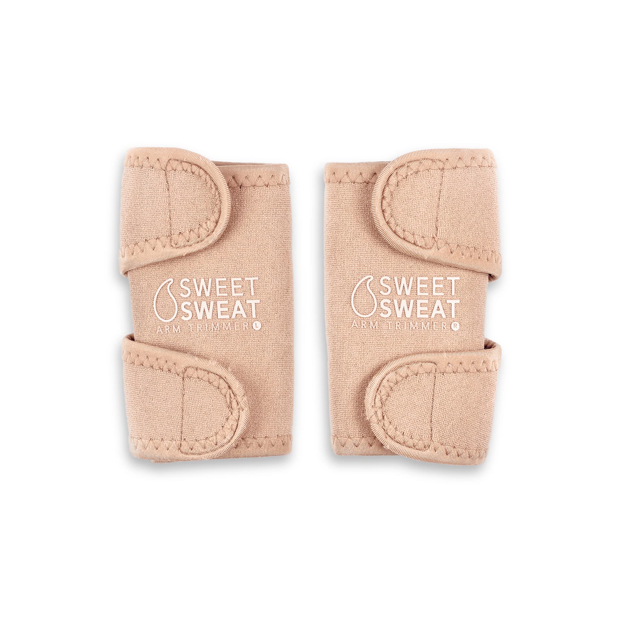 Sports Research Sweet Sweat Arm Trimmers for Men & Women | Increases Heat & Sweat Production to The Bicep Area (Stone, Large)