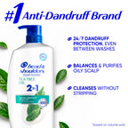 Head & Shoulders Tea Tree Oil 2-in-1 Anti-Dandruff Shampoo and Conditioner Twin Pack, 72-Hour Protection, 1% Pyrithione Zinc, 32.1 fl oz Each
