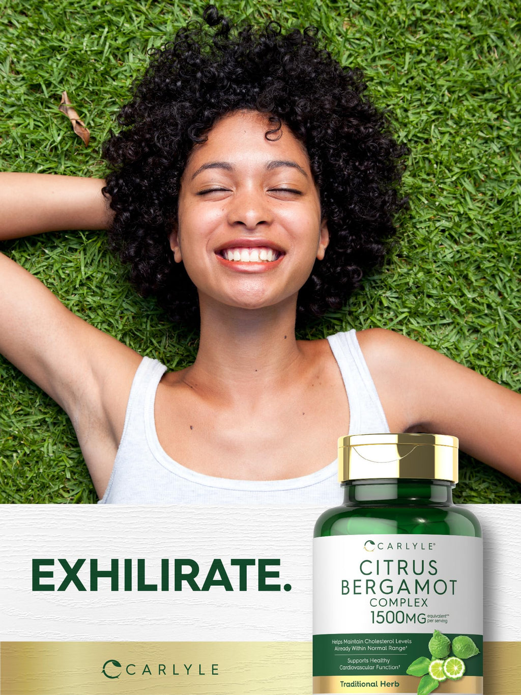 Carlyle Citrus Bergamot Supplement | 120 Capsules | Vegetarian, Non-GMO and Gluten Free Complex Extract Formula