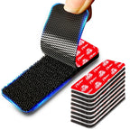 PHIXBEAR 20 Sets Super Adhesive Hook and Loop Strips Heavy Duty, Heat Resistant Waterproof, Outdoor or Indoor Use, Black 1.2x3.2 Inch