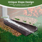 Sekcen 3 Pack Rubber Downspout Splash Block Rain Gutter Down Spout Drain Trays Brown