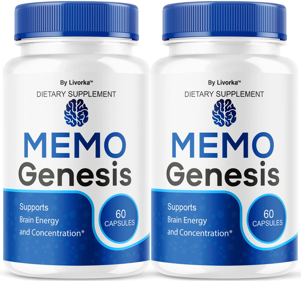 (2 Pack) Memo Genesis Capsules - Original MemoGenesis Brain Health Daily Support Pills Natural Advanced Formula Cognitive Health & Function to Help Maintain Clarity Focus, 120 Capsules for 2 Months