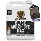 Petra Black Mulch Dye Spray Use with PetraTools Sprayer to Refresh Fading Landscape - Black Dye to Wood Mulch for Landscaping - Rubber, Pine Straw, Bark, Cedar & Playground Cover (14,400 Sq Ft, 1 Gal)