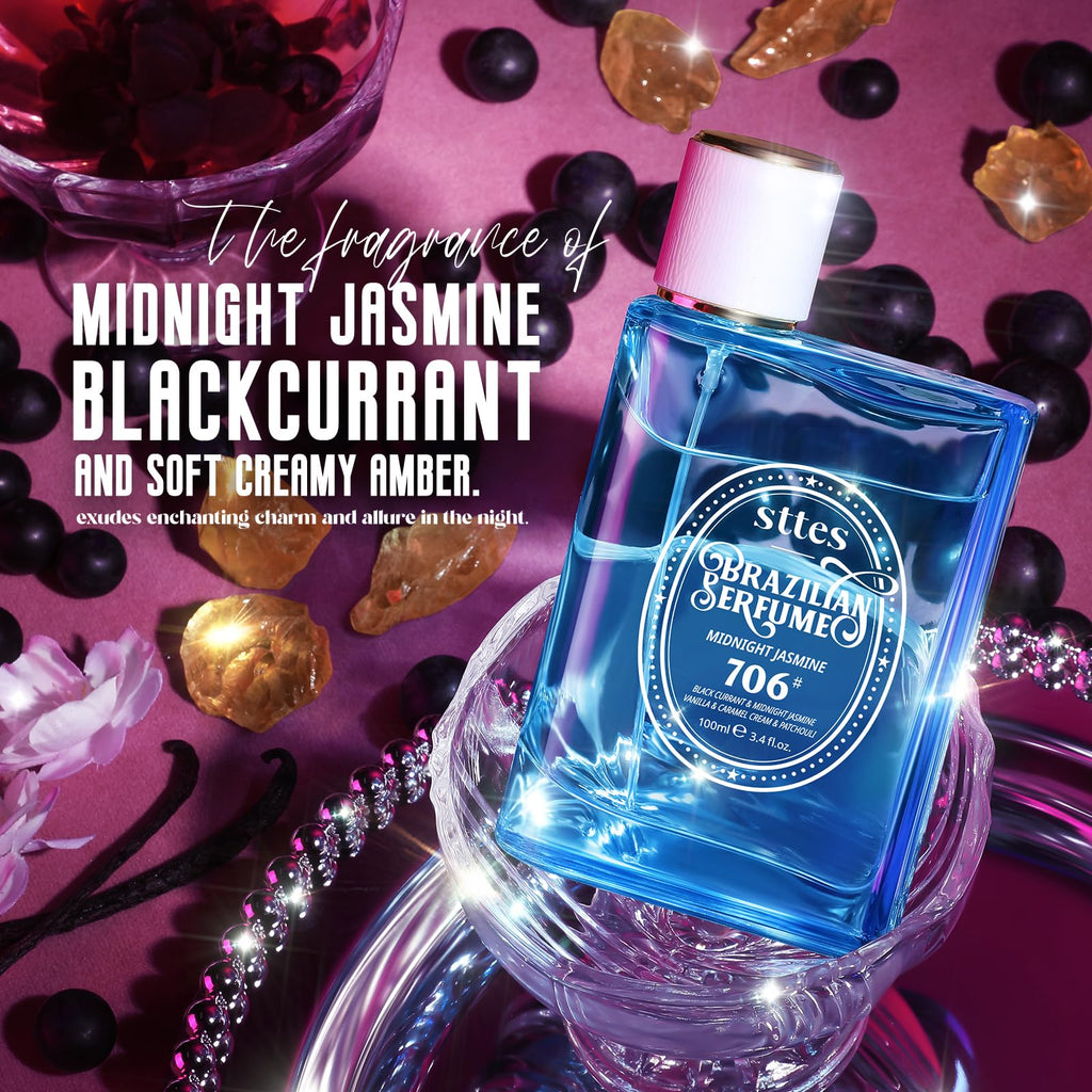Sttes Perfume 706# (MIDNIGHT JASMINE) ��� Eau De Parfum 100ml (3.4 fl oz) ��� Black Currant, Jasmine, Vanilla