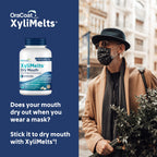 Oracoat XyliMelts for Dry Mouth Night Time or Day - Moisturizing Dry Mouth Adhering Discs, Sugar Free with Xylitol, 230 Count, Slightly Sweet Flavor, 8-Hour Relief