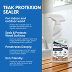 EcoDecors Loveable 24 oz Spray Bottle Teak Oil and Loveable Protection 16 oz Teak Sealer For Outdoor Furniture