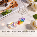 Dog Memorial Gifts, K9 Dog Memorial Crystal Suncatcher, Pet Loss Gift, Pet Sympathy Remembrance Bereavement Gifts (Color-Pet Paw)