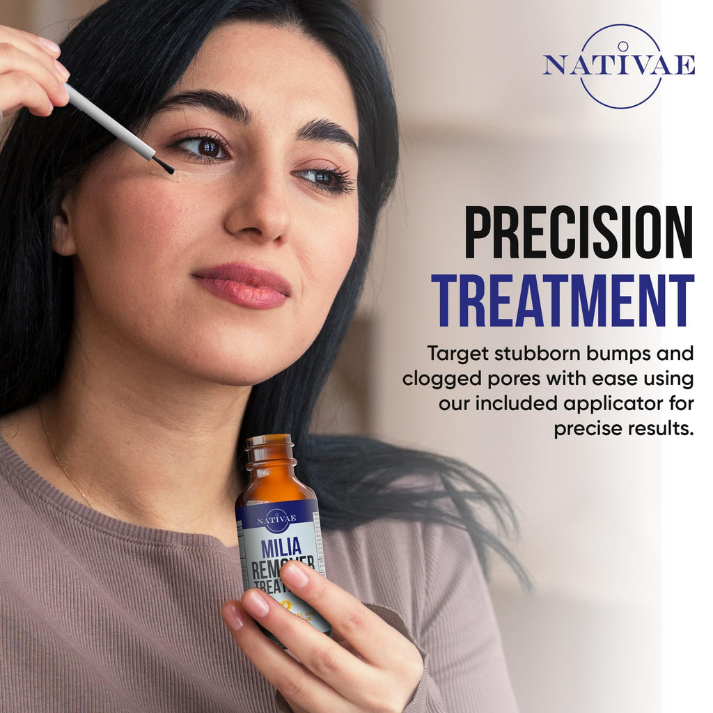 Milia Remover Treatment for Eyes & Face - Milia Spot Treatment with Salicylic Acid & Tea Tree Oil - Milia Acne Serum