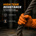TitanFlex Heavy Duty Industrial Orange Nitrile Gloves, 8-mil, Gloves Disposable Latex Free with Raised Diamond Texture Grip, Powder Free, Rubber Glove, Mechanic Gloves,100-ct Box (Large)