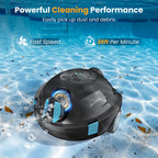 Y10 Cordless Robotic Pool Cleaner, Automatic Pool Vacuum - 90 Mins Runtime, Powerful Suction, Self-Parking, Lightweight for Above/Inground Pools Up to 65ft/1100 Sq.Ft (Coal)