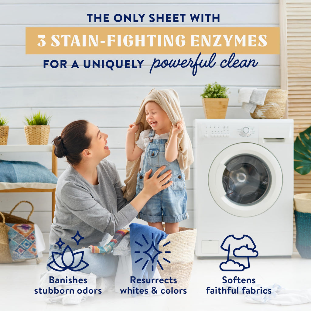 Cleancult Laundry Detergent Sheets - Resealable Box - 3 Stain Fighting Enzymes - Juniper Sandalwood - 60 Loads - Free of Harsh Chemicals - No Mess - No Plastic Waste (Pack of 2)