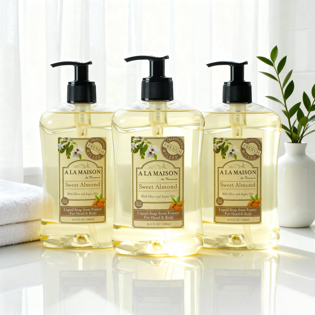 A LA MAISON French Liquid Hand Soap, Yuzu Lime - Natural Hand Wash Made with Essential Oils - Biodegradable, Plant-Based, Vegan, Cruelty-Free, Alcohol & Paraben Free (16.9 oz, 3 Pack)