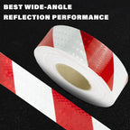 SWRT 2 Inch X 160 FT Reflective Tape Outdoor Waterproof Red & White Reflective Strong Adhesive Caution Hazard Warning Reflector Conspicuity Tape for Trailer Sign