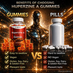 Huperzine A Supplement 200 mcg Gummies - Brain Supplements for Memory and Focus, Supports Cognitive Function & Mental Clarity - for Men, Women & Seniors - Non-GMO, Gluten-Free, 60 Vegan Chewables