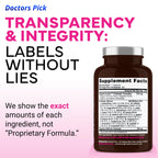 Doctors Pick Fem Pro Probiotics for Women. 17 Clinically Effective Strains for Vaginal, Digestive & Immune Support, Urinary Tract Health, pH Balance and Mood. 60 Veggie Capsules, 2 Month Supply