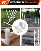 10 Pcs 1-1/2 Inch PVC End Cap Fittings, SCH40 PVC Pipe Caps for 1.90 in OD Pipe, Heavy Duty White Socket Pipe End Caps for Plumbing, Irrigation, DIY Furniture & Garden Frames