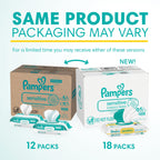 Pampers Sensitive Baby Wipes, Unscented, Fragrance Free, Clinically Proven, Water Based, Hypoallergenic, Multi-Use, Hand Wipes, 1008 Wipes Total (18X Flip-Top Packs)