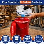 Cikawit Dust Separator - High-Efficiency Cyclone Dust Separator, Dust Separator for Standard 5 Gallon Buckets, Wet & Dry Debris, Includes 90° Elbows & 2-1/2” Hose
