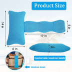 REEZEIVI 2 Pack Hot Tub Headrest Pillow,Chaise Lounge Pillows Outdoor 3D air mesh,Spa Pillow for Outdoor Hot Tub, Quick Drying and Washable,Head and Neck Support Pillow with Adjustable Weighted Strap