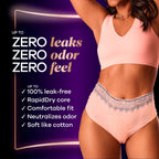 Always Discreet Boutique Adult Incontinence & Postpartum Underwear for Women, High-Rise, Size Small/Medium, Rosy, Maximum Absorbency, Disposable, 12 Count (Packaging May Vary) (Pack of 4)