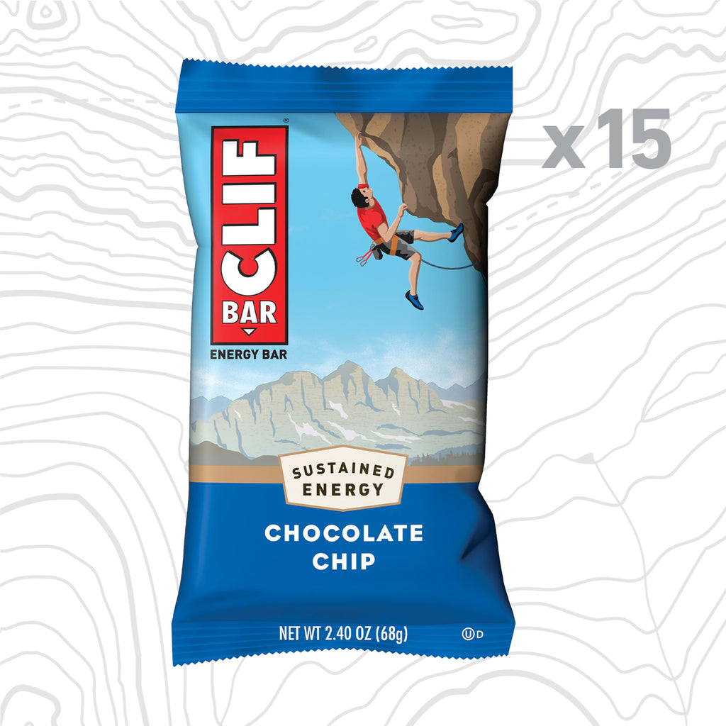 CLIF BAR Protein Energy Bars, Chocolate Chip, 15ct