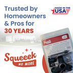 SQUEEEK NO MORE Squeaky Floor Repair Kit for Hardwood, Carpet, Vinyl & Linoleum – Complete Floor Squeak Repair Kit Includes Joist Finder Drill Bits, Tripod Fixture and 50 Counter-snap Screws