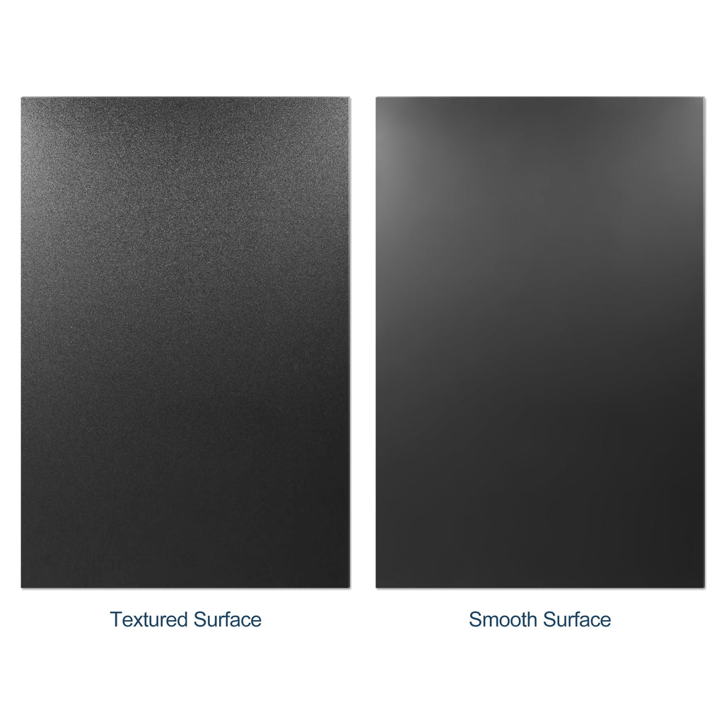 KAITELA ABS Plastic Sheet 12" x 16" x 1/8" Thick (3mm) Black Rigid Thermoplastic Sheet, Moldable Plastic Panel for Crafts, DIY Projects - Textured & Smooth Finish, Pack of 2