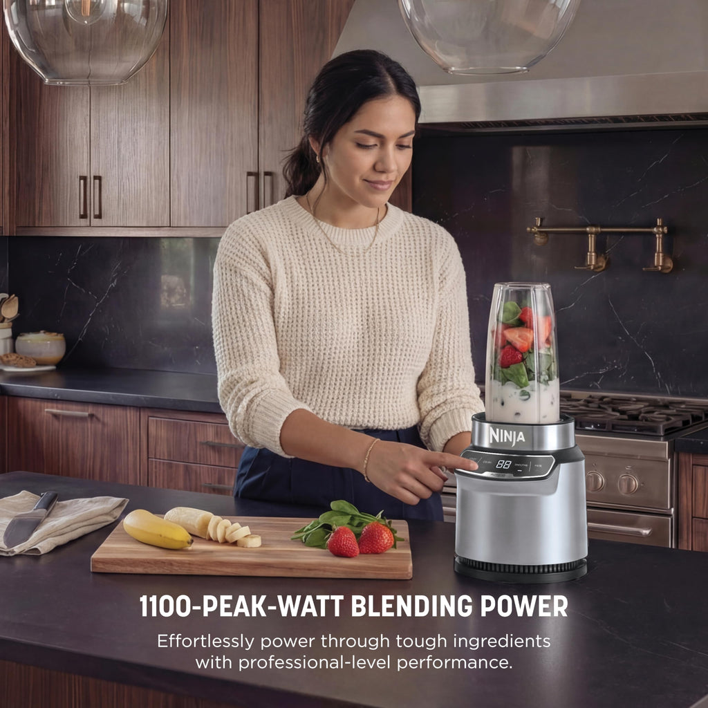 Ninja Nutri-Blender Pro with Auto iQ, 1100PW, (2) 24oz Cups, BN401